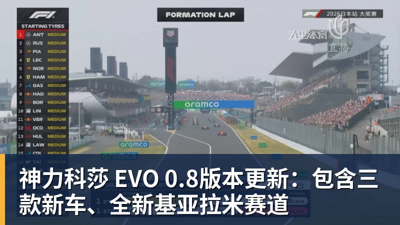 尊龙凯时神力科莎 EVO 0.8版本更新：包含三款新车、全新基亚拉米赛道